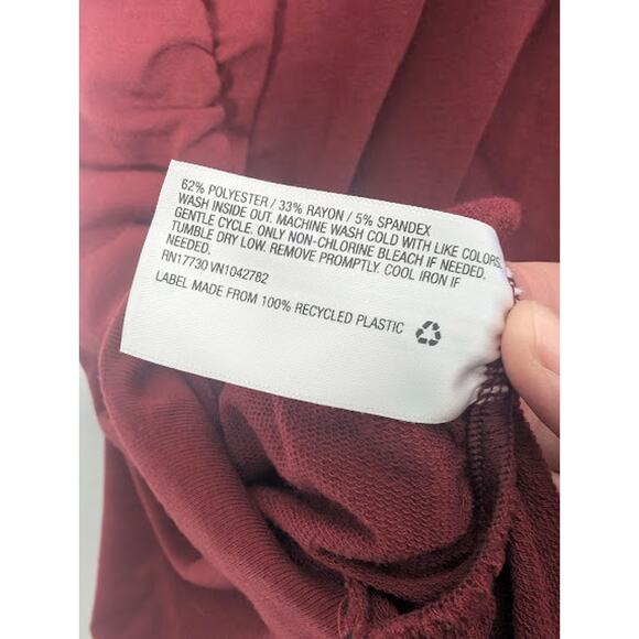 ISABEL MATERNITY-by Ingrid and Isabel red pullover long sleeve shirt size XXL - Picture 8 of 8